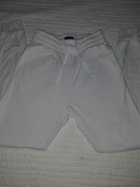 H&M Off-White Drawstring Jogger Pants Size XS